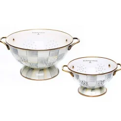Sterling Check Colanders, Set of 2