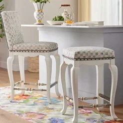 Sterling Check Counter Stool with Back