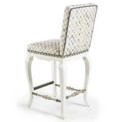 Sterling Check Counter Stool with Back