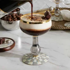 Sterling Check Coupe Glass