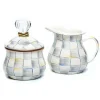 Sterling Check Creamer  Sugar Bowl Set