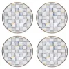 Sterling Check Dinner Plates, Set of 4
