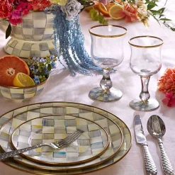 Sterling Check Dinner Plate