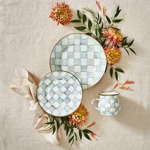 Sterling Check Dinner Plate