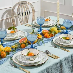 Sterling Check Dinner Plate