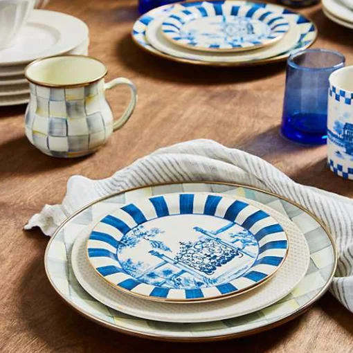Sterling Check Dinner Plate