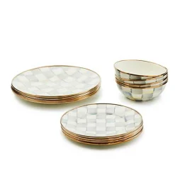 Sterling Check Dinnerware 12pc Complete Set