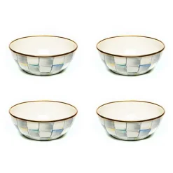 Sterling Check Everyday Bowls, Set of 4