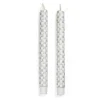 Sterling Check Flicker Dinner Candles, Set of 2