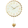 Sterling Check Heart Pendant Wall Clock