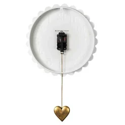 Sterling Check Heart Pendant Wall Clock