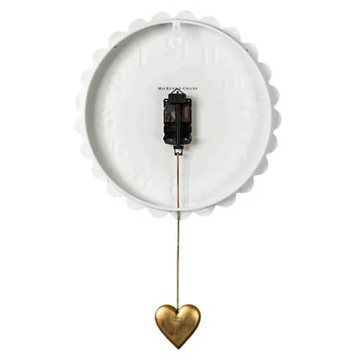 Sterling Check Heart Pendant Wall Clock