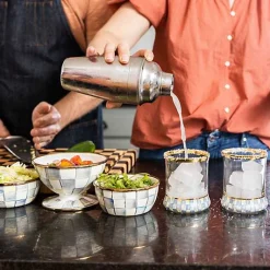 Sterling Check Ice Cream Dish