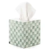 Sterling Check Lacquer Boutique Tissue Box Cover