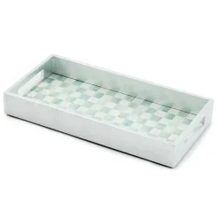Sterling Check Lacquer Vanity Tray