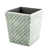 Sterling Check Lacquer Waste Bin