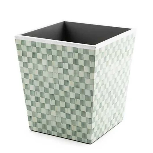 Sterling Check Lacquer Waste Bin