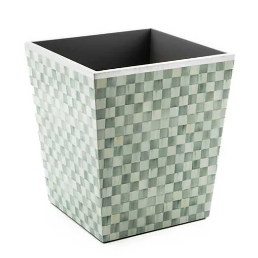 Sterling Check Lacquer Waste Bin
