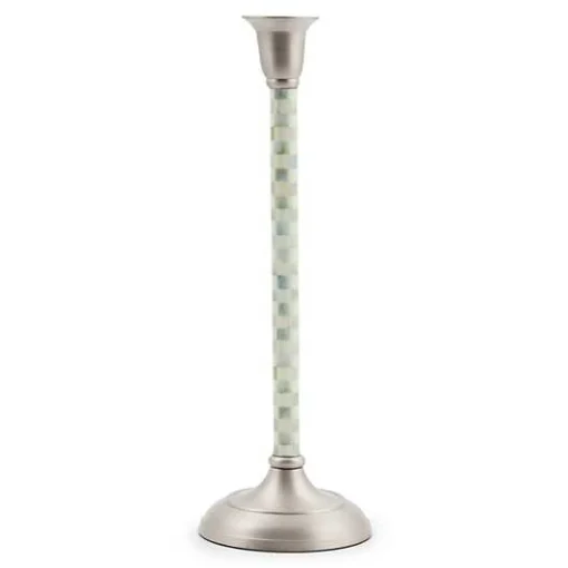 Sterling Check Large Candlestick