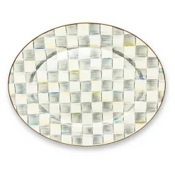 Sterling Check Large Oval Platter