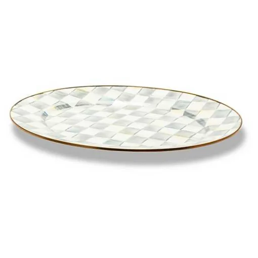 Sterling Check Large Oval Platter