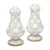 Sterling Check Large Salt  Pepper Shakers