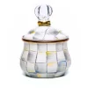 Sterling Check Lidded Sugar Bowl