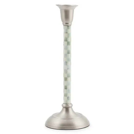 Sterling Check Medium Candlestick