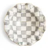 Sterling Check Medium Ceramic Fluted Serving Bowl