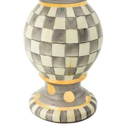 Sterling Check Medium Ceramic Globe Lamp