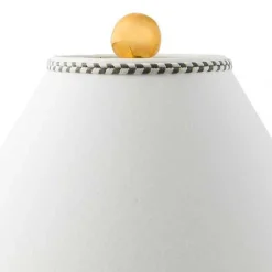 Sterling Check Medium Ceramic Globe Lamp