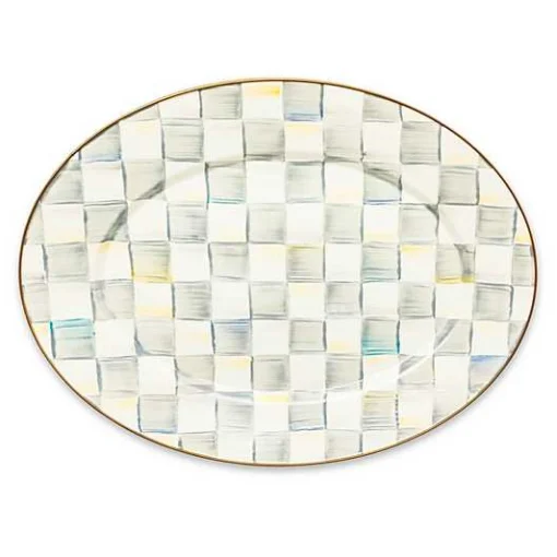 Sterling Check Medium Oval Platter