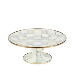 Sterling Check Mini Pedestal Platter
