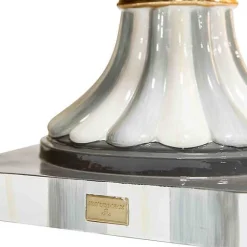 Sterling Check Pedestal Urn