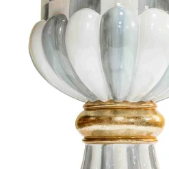 Sterling Check Pedestal Urn