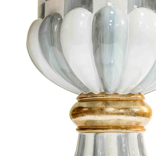 Sterling Check Pedestal Urn