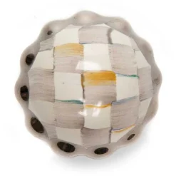 Sterling Check Petit Four Round Knob