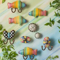 Sterling Check Petit Four Round Knob