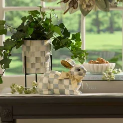 Sterling Check Resting Bunny