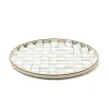 Sterling Check Round Tray