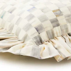 Sterling Check Ruffle Lumbar Pillow