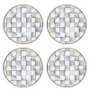 Sterling Check Salad Plates, Set of 4