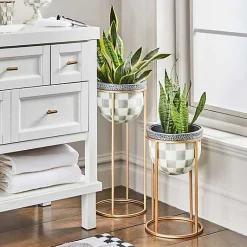 Sterling Check Short Plant Stand