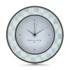 Sterling Check Silver Plated Round Desk Clock