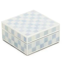 Sterling Check Silver Plated Trinket Box
