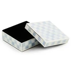 Sterling Check Silver Plated Trinket Box