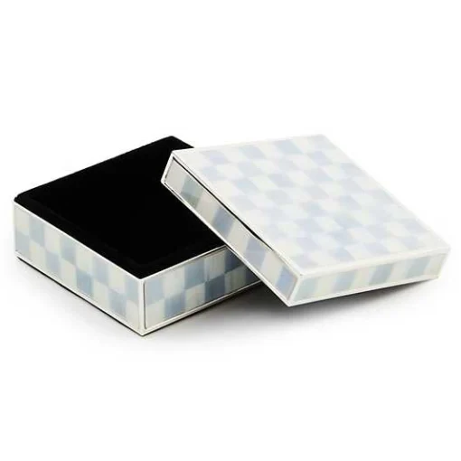 Sterling Check Silver Plated Trinket Box