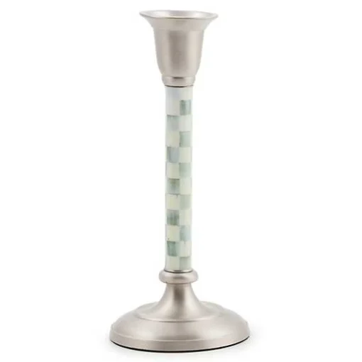 Sterling Check Small Candlestick