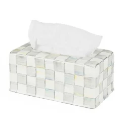 Sterling Check Standard Tissue Box Cover