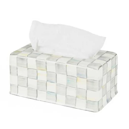 Sterling Check Standard Tissue Box Cover